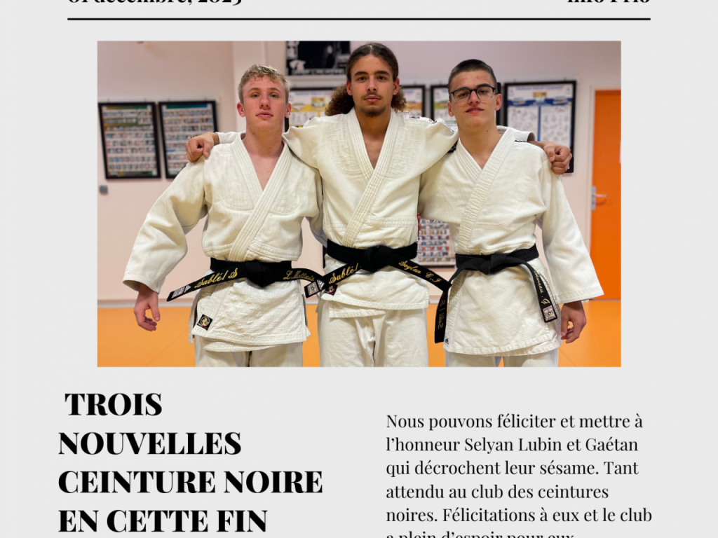 Image de l'actu '3 nouvelles ceinture noir judo'